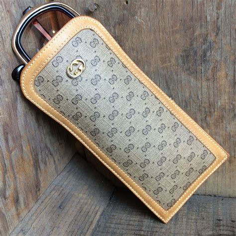 gucci sunglass case|vintage Gucci eyeglass case.